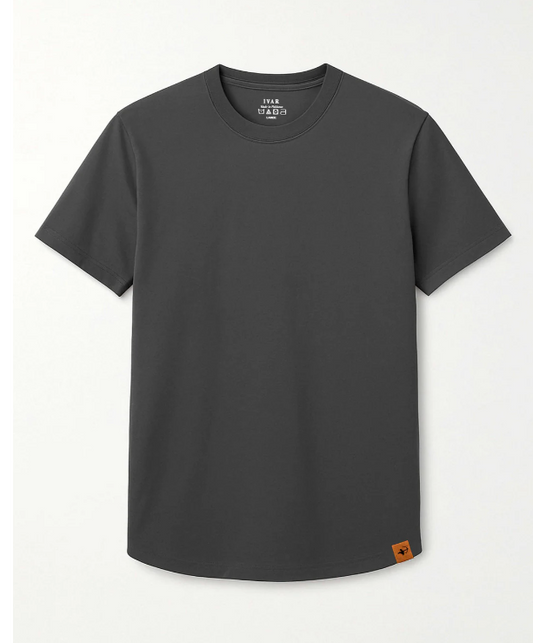 IVAR® Luxeknit Charcoal shirt (Curved Hem design)