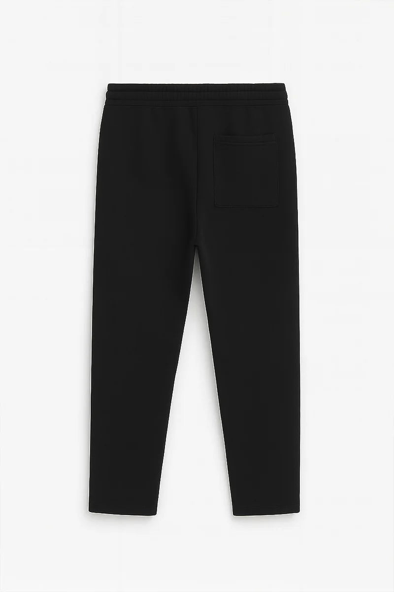 Black Pleated Fleece Sweatpant