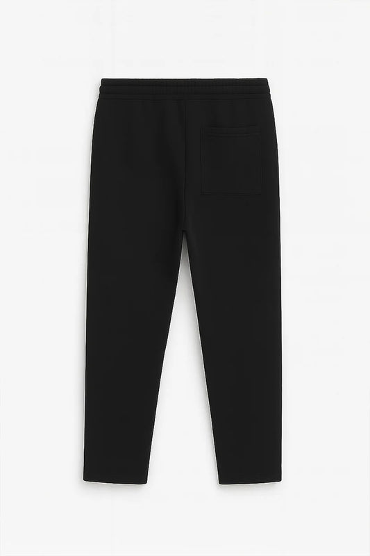 Black Pleated Fleece Sweatpant