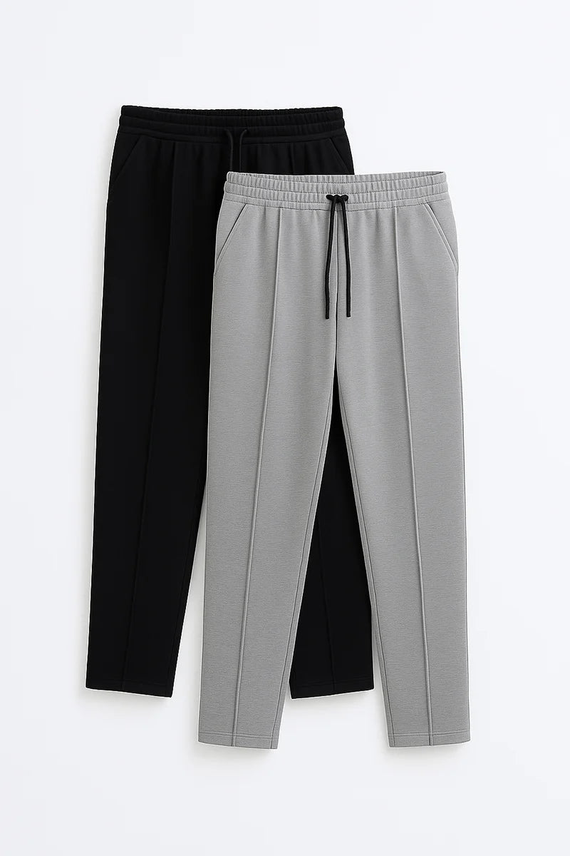 Pack of 2 Pleated Fleece Sweatpants (For Winters)