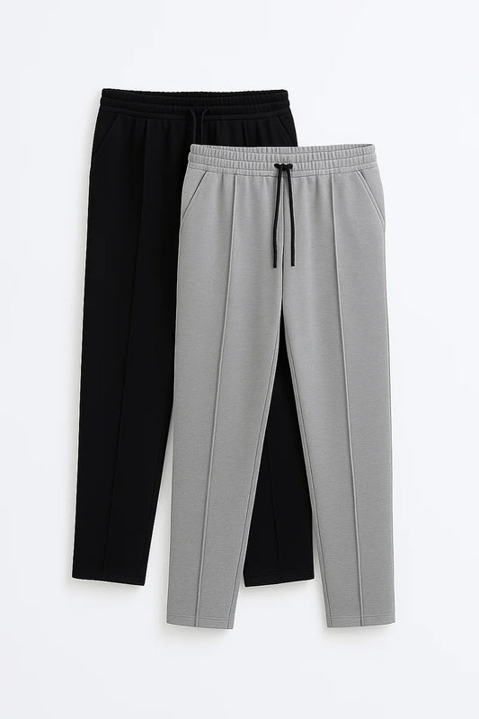 Pack of 2 Pleated Fleece Sweatpants (For Winters)